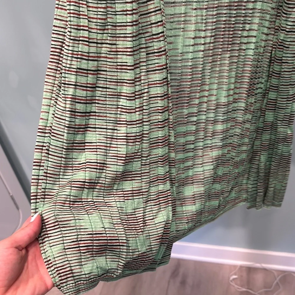 Missoni Striped Green and Brown Open Cardigan